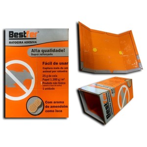 Ratoeira adesiva com aroma de amendoim 21,2x31,8cm BFH1437 - Bestfer