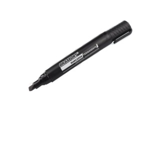 Caneta permanente ponta grossa preta 7858 - Brasfort