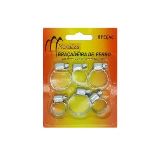 Braçadeira de ferro 6 peças  MZ-97048 - Monaliza