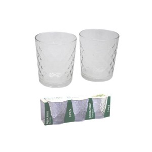 Copo De Vidro Venice 270ml Jogo Com 3 Peças  ST88124-3WFS - Monaliza