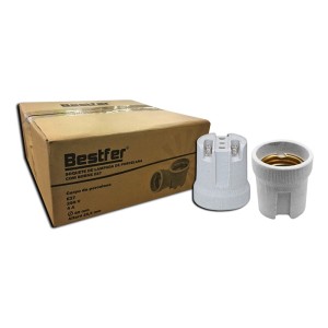 Soquete de lampada de porcelana com borne E27 BFH1522 - Bestfer