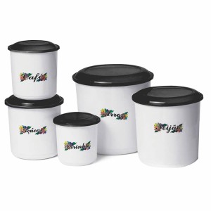 Conjunto de mantimentos 5 peças decorado  189 - Ercaplast