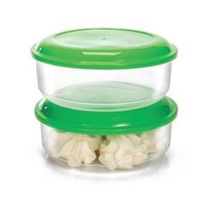 Gold pote redondo GG 2 peças transparente 554/2 - Ercaplast