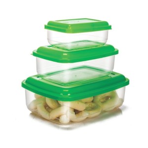 Gold pote retangular PMG transparente 535 - Ercaplast