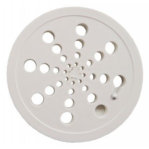 Grelha Redonda Branca 150mm Abre/Fecha 120001 - Overtime