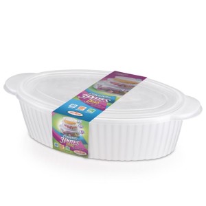 Pote canelado oval PMG 3 peças 247/4 - Nitron