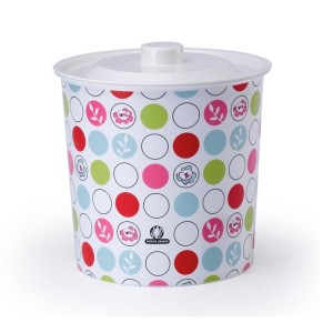 Lixeira Redonda 3l Poa  LR1711 - Monte Líbano