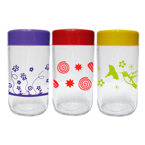 Pote 750ml Com Tampa Colorida  0198 - UD Brasil