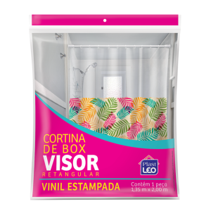 Cortina Box Vinil Visor Retangular Liso  623 - Plast Leo