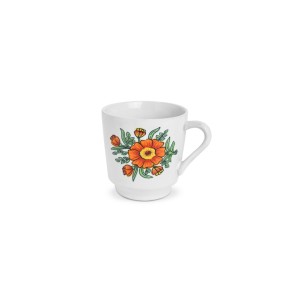 Caneca Lisa Decorado Flor  13 - HR
