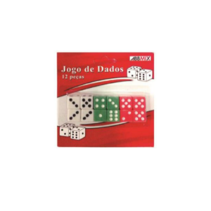 Dados Para Jogo Cartela Com 12 Peças   GUBLY-0613 - Elegantec