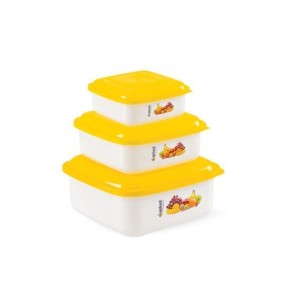 Pote quadrado PMG leitoso  1301 - Inplast