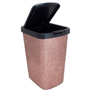 Lixeira 9L Com Click Label Rose  25499 - Arqplast