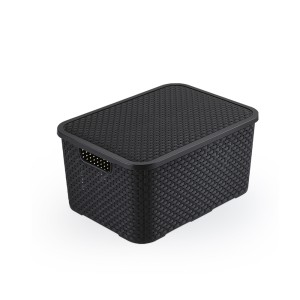 Cesto Rattan Preto 30L  CR1263 - Monte Libano
