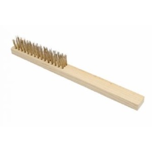 Escova de aço latona com cabo 3 fileiras 2022 - Pinceis compel