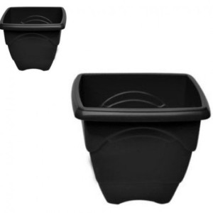 Vaso Quadrado PEQ. Preto  6723 - INPLAST