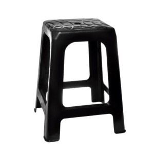 Banqueta Alta Preta  6821 - INPLAST