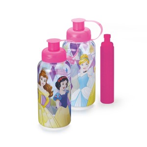 Garrafa sleeve princesas com tubo de gelo  550ML  470887 - Plasduran