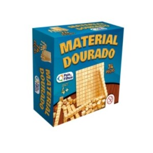Material Dourado C/ 74 PCS - MADEIRA  2910 - PAIS E FILHOS