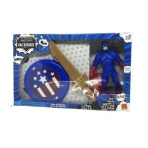 Kit Herois - Boneco / Escudo / Espada - CAPITÃO  5069 - ALGAZARRA