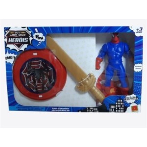 Kit Herois - Boneco/Escudo/Espada - ARANHA  5070 - ALGAZARRA