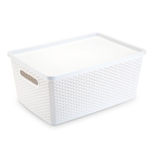 Cesto Org. Rattan 35L Branco  1565BR - PLASNORTHON