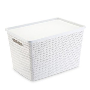 Cesto Org. Rattan 50L Branco  1570BR - PLASNORTHON