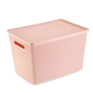 Cesto Org. Rattan 50L Rosa Claro  1570RS - PLASNORTHON
