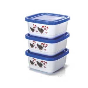 Conj. Pote Quadrado MD 3 PCS - DEC. - Linha Prime 1792 - ERCAPLAST