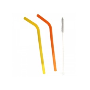 Kit 2 Canudos Com Escova Silicone  CK3497 - CLINK