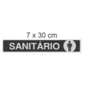 Placa (SANITARIO MASCULINO ) Preto - ACESSO PLACAS