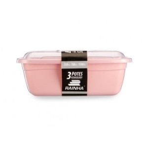 Pote C/3Pçs Pmg Colorido C/Tp Trans PÇ 8978 - RAINHA