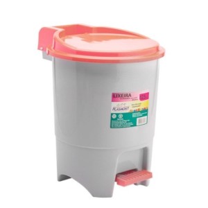 Lixeira Red. Pedal 12,5L  Branco Fechado  0607 - PLASMONT