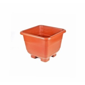 Vaso Quadrado 9cm Marrom Rc  093 - BRASAMI