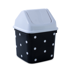 Lixeira com tampa vai e vem  7L decorado bola   9019 - Rainha