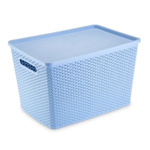 Cesto Org. Rattan 50L Azul Claro  1570AZ - PLASNORTHON
