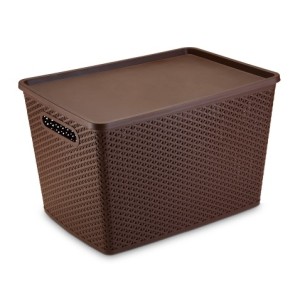 Cesto Org. Rattan 50L Café  1570CF - PLASNORTHON