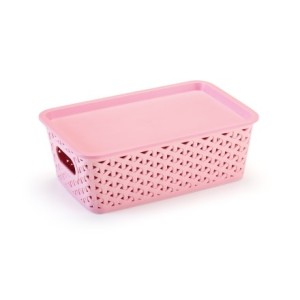 Cesto Organizador Rattan Peq Rosa  1550RS - PLASNORTHON