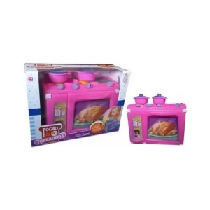 Fogão E Torradeira Infinity Rosa C/ Azul  265 - TK TOYS