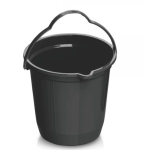 Balde 6L Preto Com Bico Reciclado 2764 - ERCAPLAST