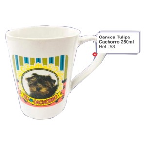 Caneca Tulipa 250 ML - Pets - Caixinha Individual 53C - R R PORCELANAS