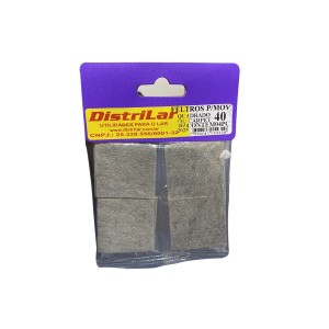 FELTRO PROTETOR ADESIVO DE MOVEIS QUADRADO 40X40 432 DISTRILAR
