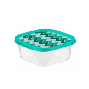 Pote quadrado 390ml decorado 4120 - Jaguar