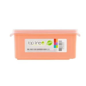 Pote Multiúso Quadrado Baixo 1,3 lts  674-2 - TOP LINE
