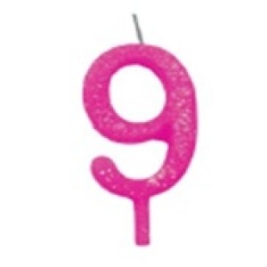 VELA DE ANIVERSARIO Nº 9 ROSA 4481 TOP FESTA