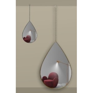 ESPELHO GOTA 29CM 8767 EMOLDURADO PENDURAR 2W