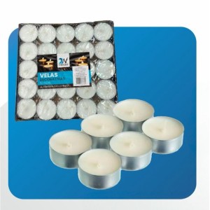 VELA DECORATIVA BRANCA 50 PÇ 8738 2W IMPORT