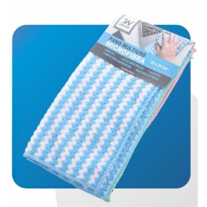 Pano de Limpeza Microfibra 25x35cm 3 Pçs Multiuso
