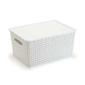 Cesto Org. Rattan 50L Branco  1570BR - PLASNORTHON