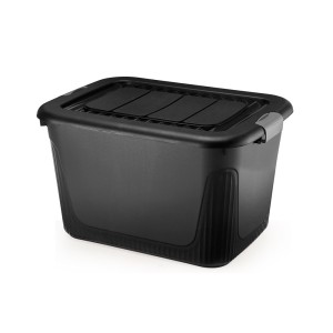 CONTAINER COM RODAS 50L 1535PR PRETO PLASNORTHON